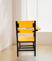 Ensemble de chaise de bureau ergonomique réglable et durable pour salle de classe, chaise d'étudiant avec tablette d'écriture, table et chaise d'étude pour enfants