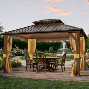 Pergola à double niveau en alliage d'aluminium à toit rigide, <span class=keywords><strong>prix</strong></span> de gros usine, pour camping-car, camping, jardin, espace extérieur haut de gamme - Product Image 2