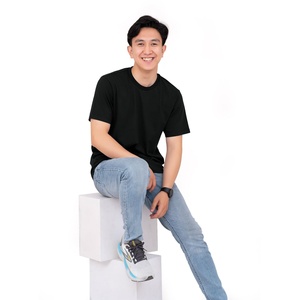 Camiseta de Verano para Hombre, 280g, 100% Algodón y Poliéster, Tejido de Punto, Manga Corta, Estilo Hip Hop, Transpirable, Bordada, Impresión DTG, Talla Grande, Personalizada - Product Image 4
