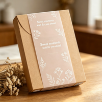Bande de scellage personnalisée en papier sulfurisé imprimé avec logo et taille sur mesure pour emballage extérieur de boîtes cadeaux de boulangerie