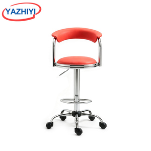 <span class=keywords><strong>Silla</strong></span> de Salón <span class=keywords><strong>Roja</strong></span> Ajustable YAZHIYI, <span class=keywords><strong>Silla</strong></span> de Trabajo con Base Redonda de Metal y Respaldo de <span class=keywords><strong>Media</strong></span> <span class=keywords><strong>Luna</strong></span> - Product Image 3