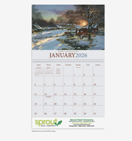Kalender Tempel Dinding 12 Bulan 2027 Custom Logo Promo Kenangan Negara, Hadiah Grosir Bisnis
