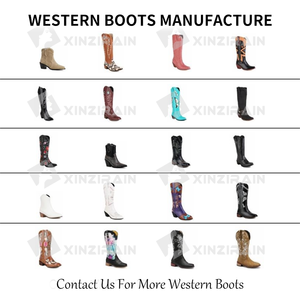 Logo hỗ trợ Xinzirain, tùy chỉnh họa tiết thêu cỡ lớn, kiểu dáng bốt cao bồi miền Tây, xu hướng thời trang, bốt miền Tây - Product Image 6