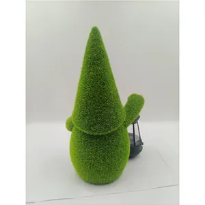 Resina de brinquedo com luz solar led, estátua engraçada de jardim, decoração em miniatura, ornamento de gnome