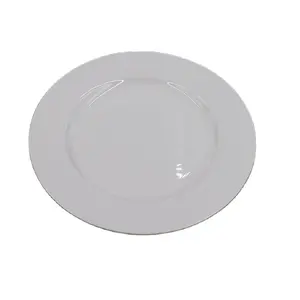 Durable Modern White Round Wedding Decorative Porcelain Plates Smoothly Edge Plate