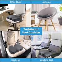 Coussin de siège ergonomique en mousse à mémoire de forme pour soulager la douleur au coccyx, la sciatique et les douleurs lombaires, idéal pour les chaises de bureau et la voiture