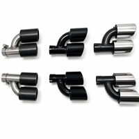 Embouts d'échappement quadruples en fibre de carbone pour voiture, silencieux à double sortie en acier inoxydable pour Audi A3 A4 A5 A6 A7 S3 S4 S5 S6 2008-2026