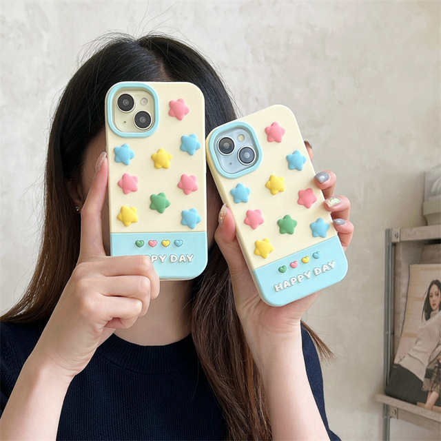 For 16 Pro Max/15/14/13/12 Pro Cute Fun Cartoon Design Real Silicone Shockproof Mobile Phone Case