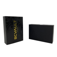 Boîte-cadeau colorée de carton de papier de métier noir fait sur commande de papier avec la stratification mate de doublure d'éponge d'insertion pour l'électronique grand public