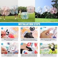 Balle de Pare-chocs Gonflable Chaude en TPU/PVC pour Adultes, Costume de Football à Bulles
