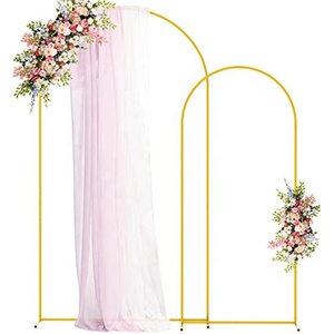 <span class=keywords><strong>Arche</strong></span> Métallique Cintrée pour Décoration de Fêtes d'Anniversaire, Événements, Mariages et Ballons – Support de Toile de Fond Floral Doré (1,8 m, 2 m, 2,2 m) - Product Image 5