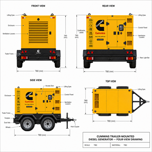 Generador Diésel Silencioso de 200KW 300KW 500KW 800KW 1000KW con Cubierta Insonorizada, Trifásico, Industrial, ATS, Motor Cummins, Perkins, Weichai - Product Image 1