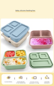 Kids Silicone Bento <b>Box</b> with Lid 3 Compartments Leak Resistant Food <b>Container</b> Perfect for Preschool and Daycare - Product Image 5