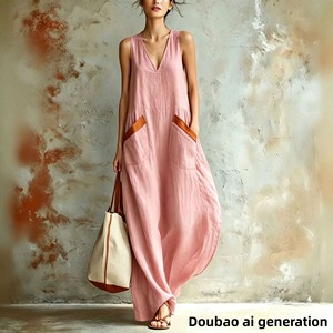 Site de Vêtements pour Femmes Indépendant pour le Commerce Électronique Transfrontalier Europe-Amérique ; <span class=keywords><strong>Style</strong></span> <span class=keywords><strong>Chic</strong></span> Tendance Col en V Bohème - Product Image 2