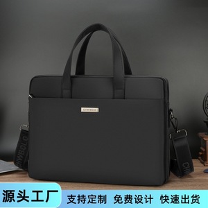 Chaoweibolo Porte-documents pour homme, sac pour ordinateur portable de 16 pouces, sac à main décontracté de couleur unie pour les voyages et le travail - Product Image 5