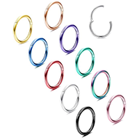 Cincin Hidung Titanium G23 20G 18G 16G 14G, Anting Septum, Helix, Conch, Cartilage, Perhiasan Tindik, Anting Bibir untuk Wanita dan Pria