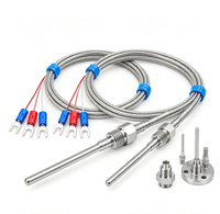 Termometer Tahan Air Industri Rtd Pt1000 Probe Platinum Resistance Thermometer Sensor Termokopel Tipe K Pt100