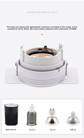 Module de support de lampe moderne Mr16, projecteur de plafond Gu10, cadre pour salle de bain, kit d'éclairage LED
