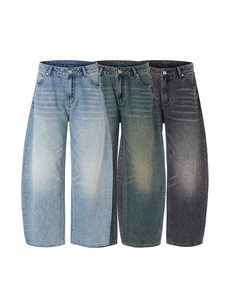 <span class=keywords><strong>Jeans</strong></span> curvo da uomo con baffo di gatto lavato classico americano per uomo e donna, pantaloni <span class=keywords><strong>lunghi</strong></span> vintage <span class=keywords><strong>larghi</strong></span> - Product Image 2