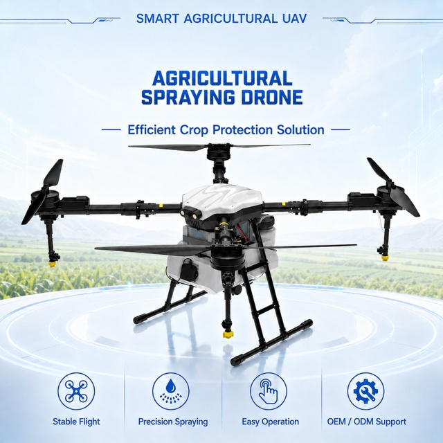 Custom High Efficiency Payload Agriculture Sprayer Obstacle Avoidance GPS Pesticide Spraying Foldable Quadcopter Farming Drone