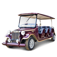 Voiture de tourisme électrique 8 places Bus électrique Vintage Classic Tourist Sightseeing Vehicle Red Color 5 11 Seats
