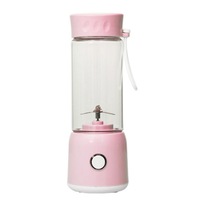 Mini presse-agrumes électrique portable USB Capacité de 380ml Mélangeur de jus de fruits frais Rechargeable pour l'extérieur, la maison et la voiture