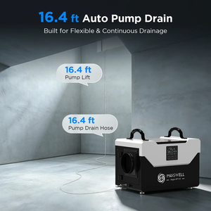 Déshumidificateur Commercial Moiswell <span class=keywords><strong>Aegis</strong></span> HP110 120 Pintes 57L à Pompe 180 CFM avec Relance Automatique pour Sous-sols et Entrepôts, Drainage Continu - Product Image 4