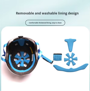 <span class=keywords><strong>Casque</strong></span> d'équitation <span class=keywords><strong>pour</strong></span> enfants avec rembourrage en EPS haute densité et mentonnière confortable <span class=keywords><strong>pour</strong></span> l'escalade et la pratique du patinage - Product Image 6