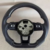 Volant sport en cuir et fibre de carbone pour Golf MK7 MK6 MK5 MK4 GTS R GLI GTI GTD