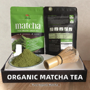 Marque privée et logo, nouveau thé vert biologique en poudre Matcha 100 g/sac, thé instantané en vrac en bouteille - Product Image 2