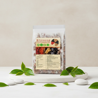 Tisane aux cinq trésors de ginseng naturel en sachets, mélange aromatisé avec datte rouge et baies de goji pour le bien-être quotidien