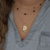 Collier Saint-Esprit Rempli d'Or Femmes Hommes Collier Colombe Blanche Bijoux en Or Protection Collier Religieux