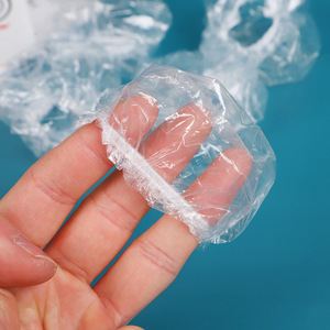 Disposable leak-proof <b>strip</b> <b>plastic</b> shower cap for ear protection, PE ear covers for hair dyeing and hair treatment, free - Product Image 1