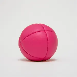 Personnalisé 8 Panneaux Balles de Jonglage en Cuir Véritable Balles Rose Rose pour Femmes Filles Fun
