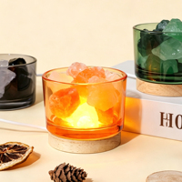 Vente en gros de pierres de cristal naturelles pour la guérison, diffuseur d'arômes en pierre brute, lampe pour favoriser le sommeil et la décoration