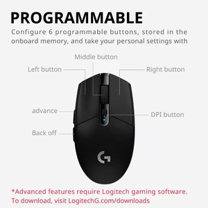 โลจิเทค G304 <span class=keywords><strong>G305</strong></span> LIGHTSPEED เมาส์เกมมิ่งไร้สายปุ่มตั้งโปรแกรมได้ 250H แบตเตอรี่ใช้งานได้นานตามหลักสรีรศาสตร์ USB 2.4G เกมมิ่งไร้สาย - Product Image 5
