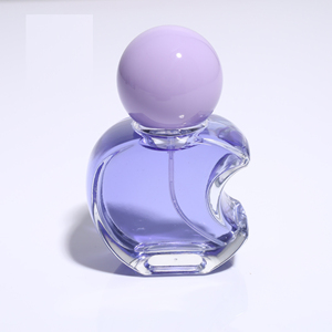 Parfum de Luxe HKH en Flacon en Verre Transparent en Forme de Pomme avec Bouchon Sphérique Violet 30ml & 50ml, Vaporisateur à Pompe Scellé - Product Image 2