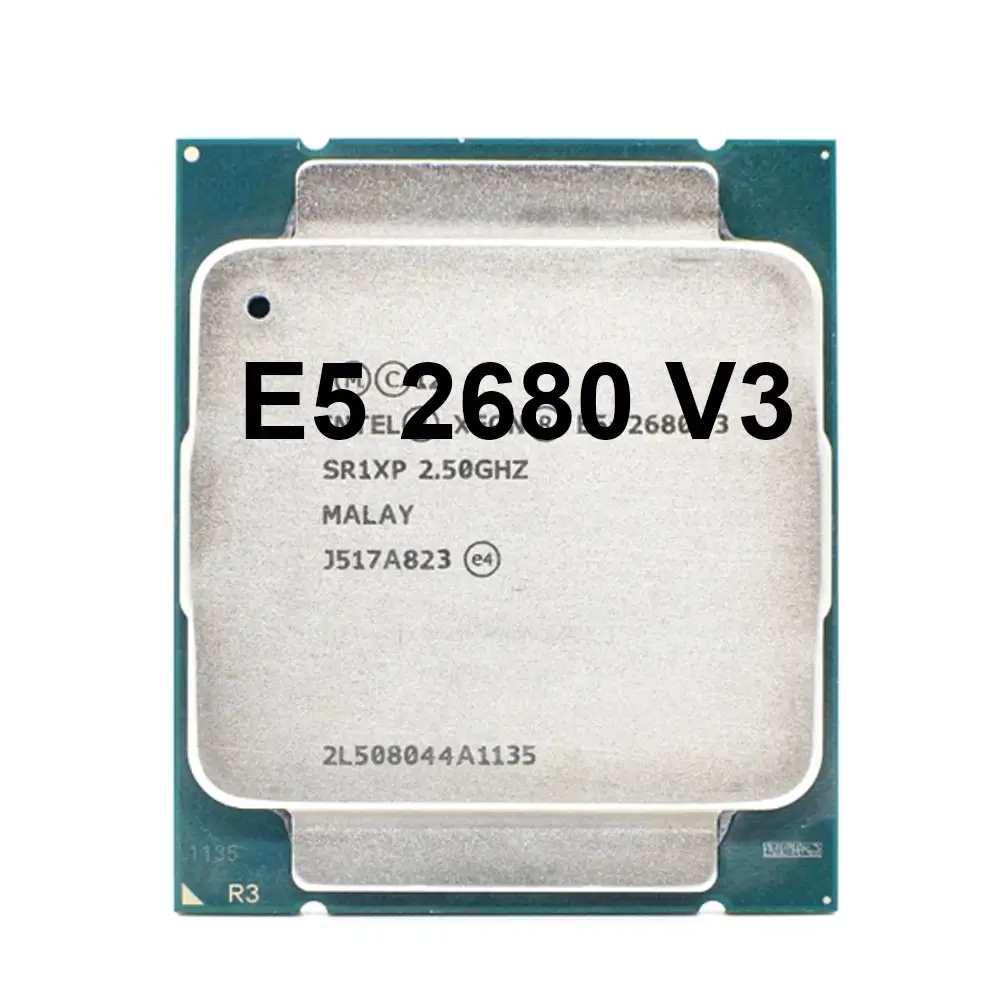 Xeon E5 2680 V3 Bộ vi xử lý sr1xp 2.5GHz 12 Lõi 30Mb ổ cắm LGA 2011-3 CPU E5 2680v3