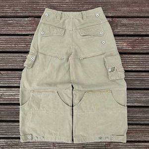 Pantalons cargo pour hommes en gros personnalisés, poids lourd, SORTS, 100% coton, multi-poches, convertibles, amples, style streetwear - Product Image 4