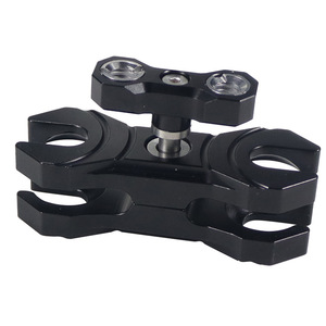 Aluminum Alloy D20mm Ball Head <b>Clamp</b> Mount <b>Quick</b> Release Camera Accessory Adjustable Angle Butterfly <b>Clamp</b> - Product Image 1