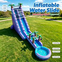 Toboggan aquatique gonflable, interactif pour la famille, enfants et adultes, piscine extérieure, trampoline, activité estivale
