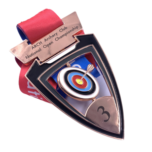 ราคาที่ดีราคาถูก3D ทองรางวัลถ้วยรางวัลยิงธนูของที่ระลึกเหรียญที่กำหนดเองด้วยริบบิ้น - Product Image 3