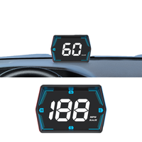 Universal Big Size USB HUD GPS-Messgerät Tachometer OBD-Platzierung Windschutzscheiben-Head-Up-Display mit Geschwindigkeit wecker und Uhr funktion