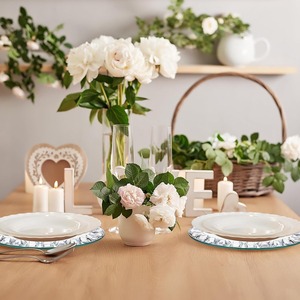 Assiettes de présentation rondes en verre miroir argenté personnalisées avec bordure diamantée pour dîner, mariage, anniversaire, fête - Product Image 4