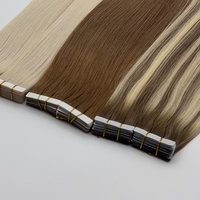 Extensions de cheveux naturels russes Starose européennes à double trame, qualité supérieure, Remy, à bandes adhésives