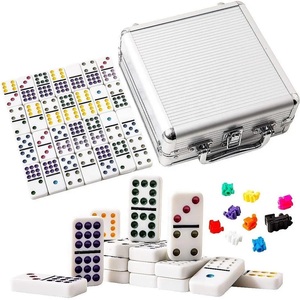 <span class=keywords><strong>Jeu</strong></span> <span class=keywords><strong>de</strong></span> <span class=keywords><strong>dominos</strong></span> personnalisé Beecomely <span class=keywords><strong>Mexican</strong></span> <span class=keywords><strong>Train</strong></span> Double Twelve Digital Mikado, 91 jetons, <span class=keywords><strong>dominos</strong></span> en mélamine avec points colorés, pour l'intérieur et l'extérieur - Product Image 1