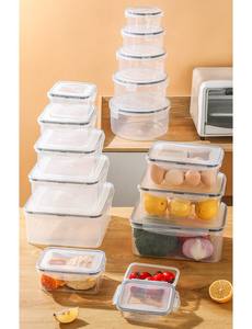 กล่องพลาสติก PP สี่เหลี่ยมใสขนาด2800มล. กล่องเก็บอาหารทันสมัยฝาปิดตู้เย็นไมโครเวฟปลอดภัยภาชนะบรรจุอาหาร - Product Image 2