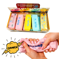 Jouet anti-stress souple en TPR en forme de petit beurre au fromage, 4 oz, pour enfants, effet croustillant, en provenance des États-Unis