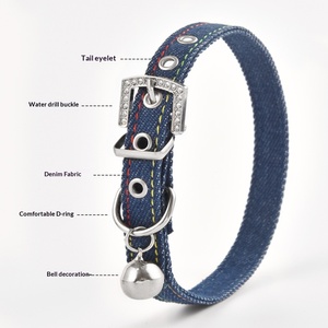 <span class=keywords><strong>Collar</strong></span> de Cuero Estilo Vaquero Clásico de Tamaño Mediano para Perros y Gatos, Personalizado con Patrón Animal y Campana - Product Image 4