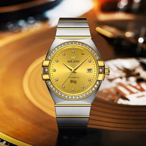 Montre mécanique automatique de <span class=keywords><strong>luxe</strong></span> pour <span class=keywords><strong>homme</strong></span> AILANG avec lunette sertie de diamants, cadran analogique en acier inoxydable, <span class=keywords><strong>Black</strong></span> <span class=keywords><strong>Friday</strong></span> 2026 - Product Image 3